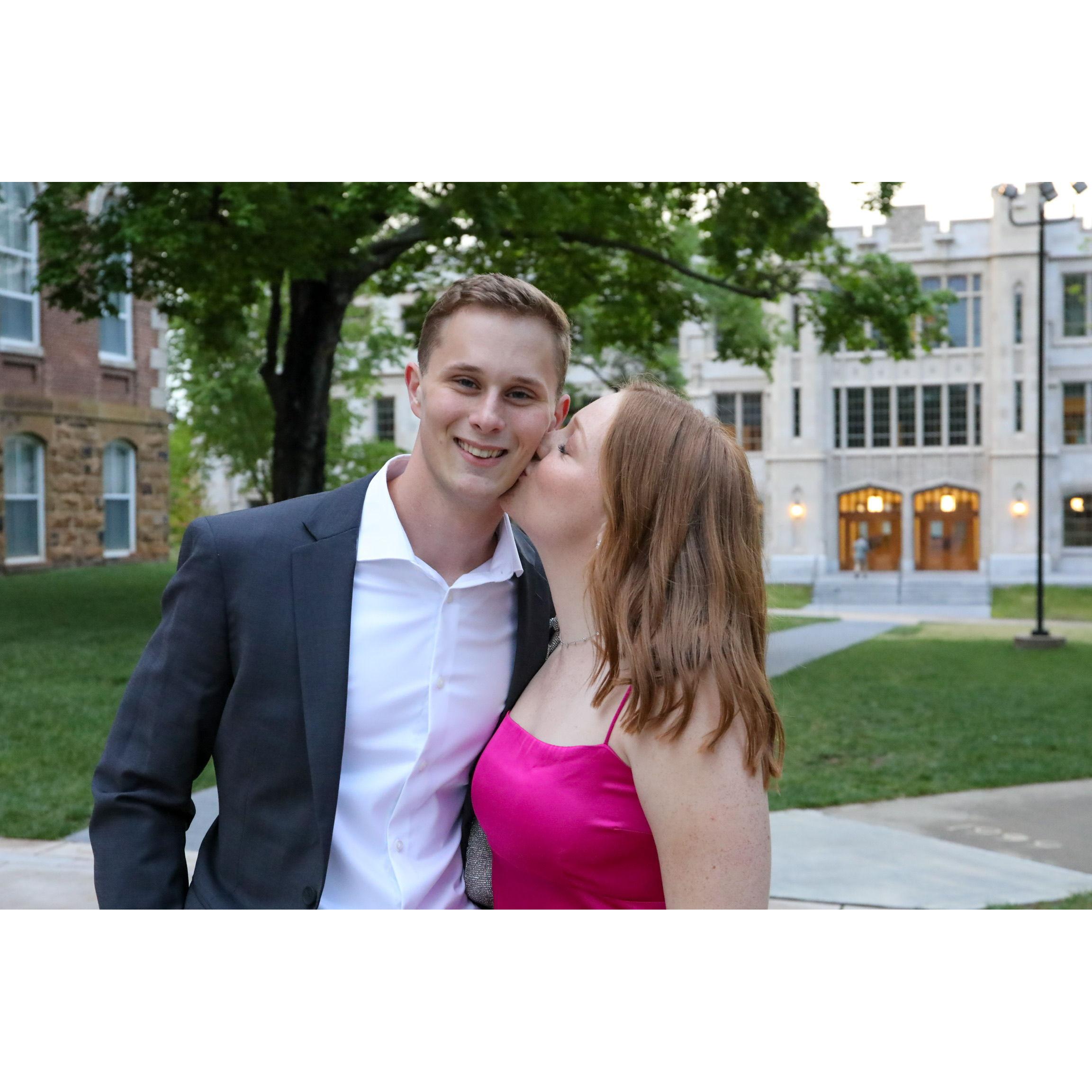 Our first sorority formal together, right after we started dating.