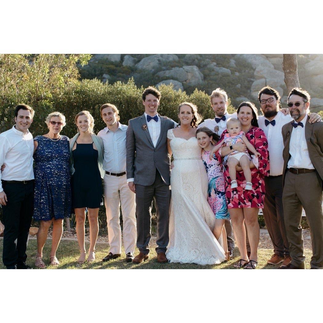 Harlan family picture from Sarah's oldest brother's wedding in Cape Town, South Africa!