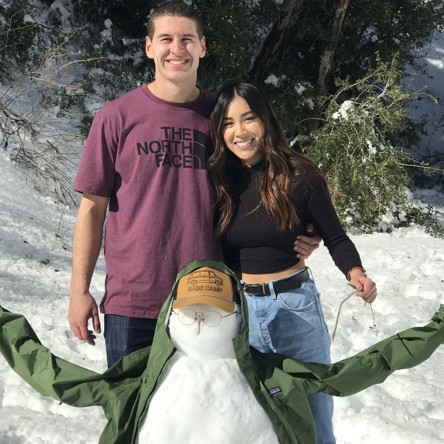 First time Sabrina visited Temple City, we went to the snow with Ben too!