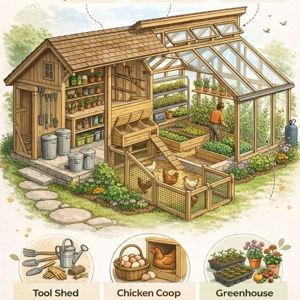 Greenhouse + Coop