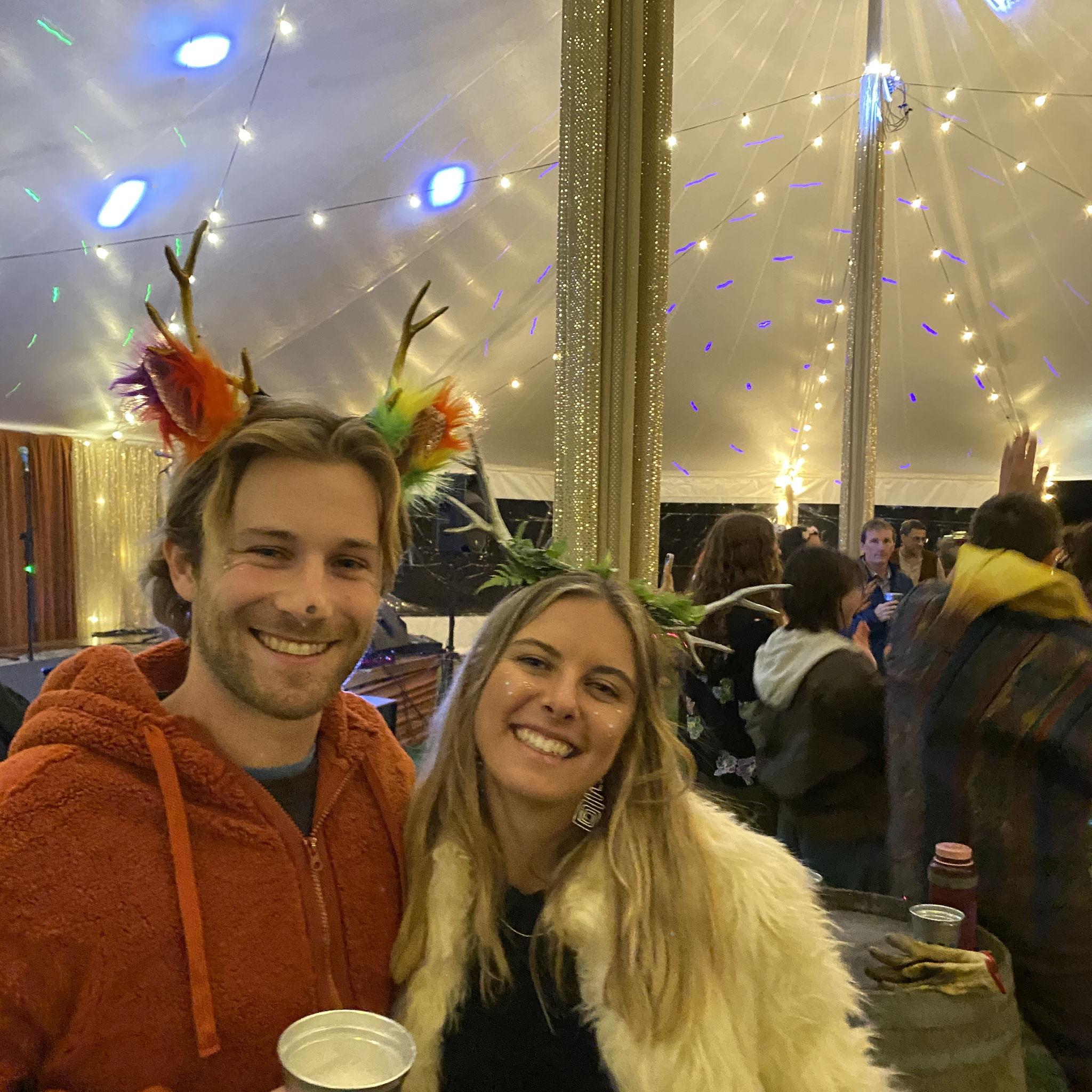 Woodland creatures celebrating Kristen and Chris