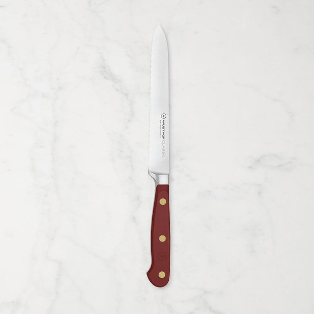 Wusthof Classic 5" Serrated Utility Knife, Sumac