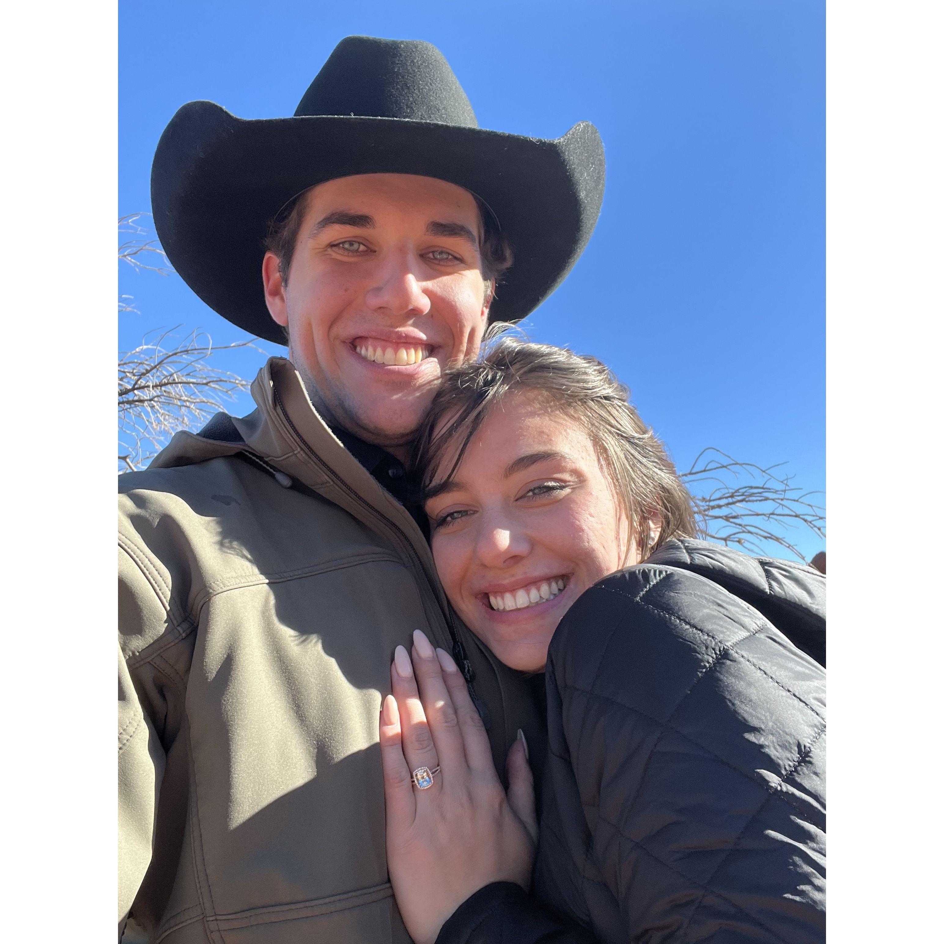 About 2 minutes after she said YES