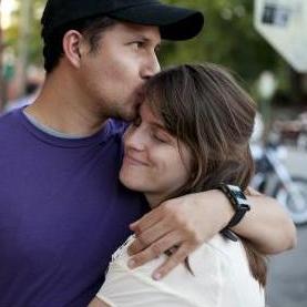 One of my fave photos of us, snapped by my dad while I was home for a week after six months away.