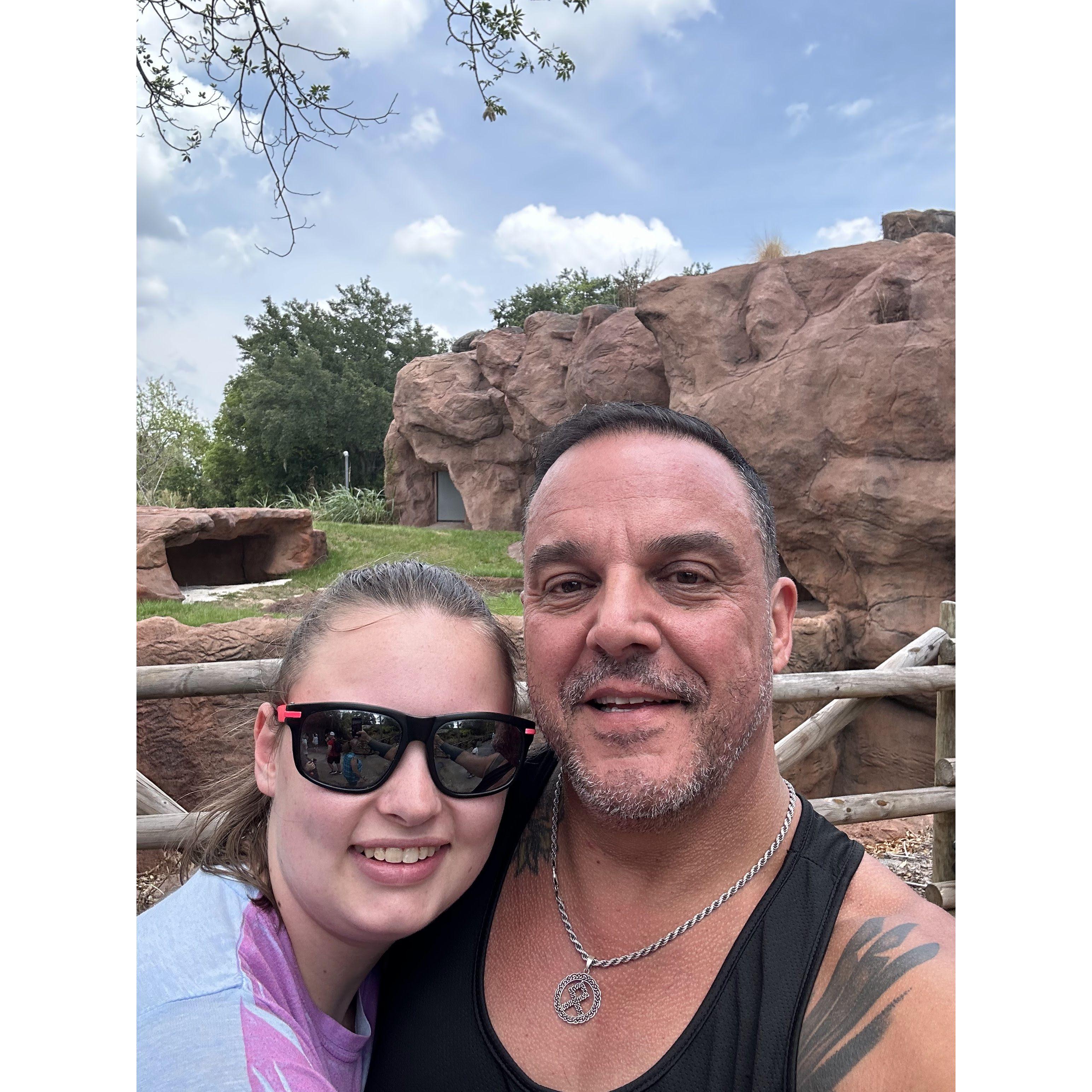 Our first trip to Busch Gardens together.