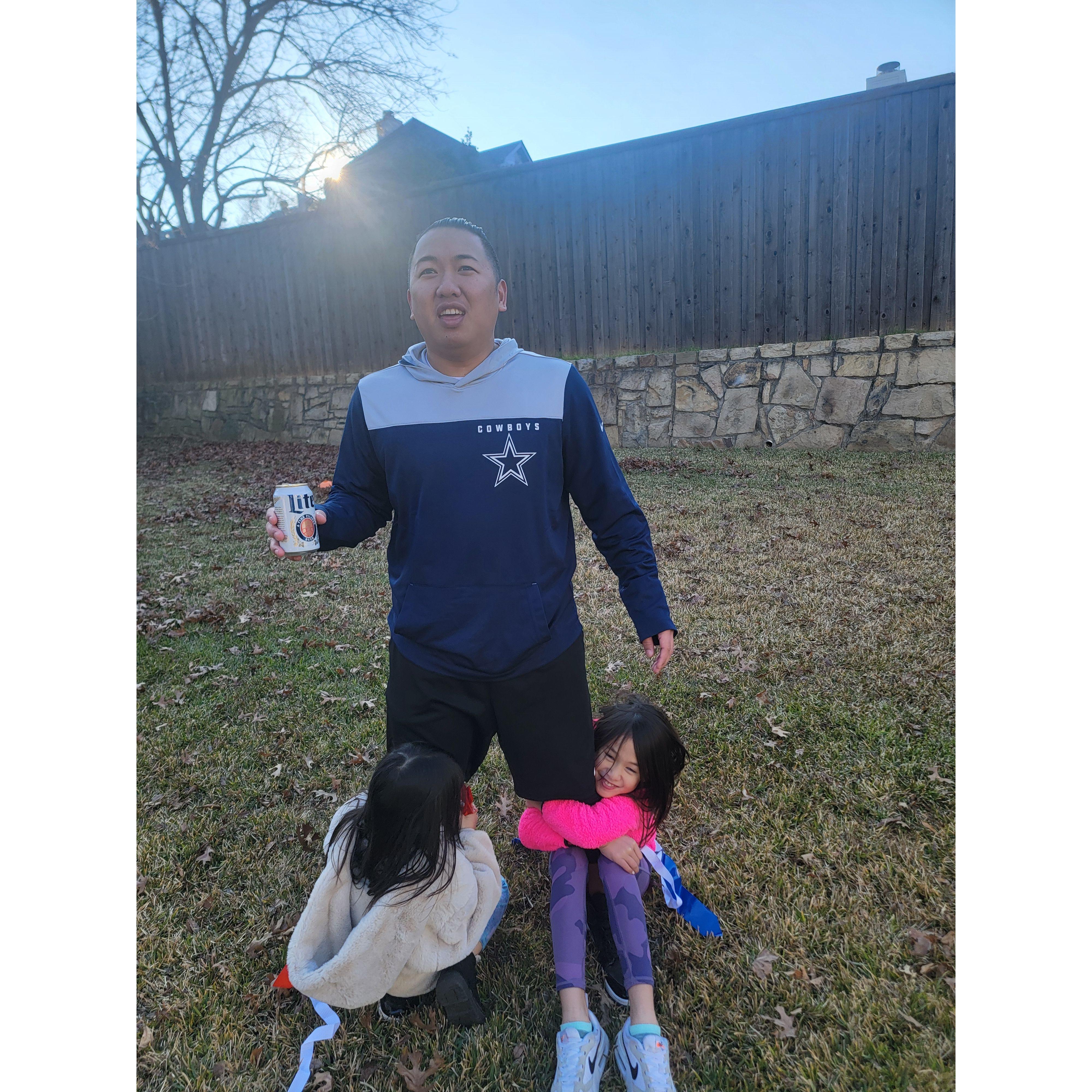 Their attempt to tackle Uncle Chu Shaun in the Thanksgiving FLAG football game