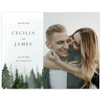 Dark Forest, Green Wedding Digital Save the Date - Bridlewood Photo