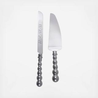 String of Pearls 2-Piece Cake Server Set - Personalized