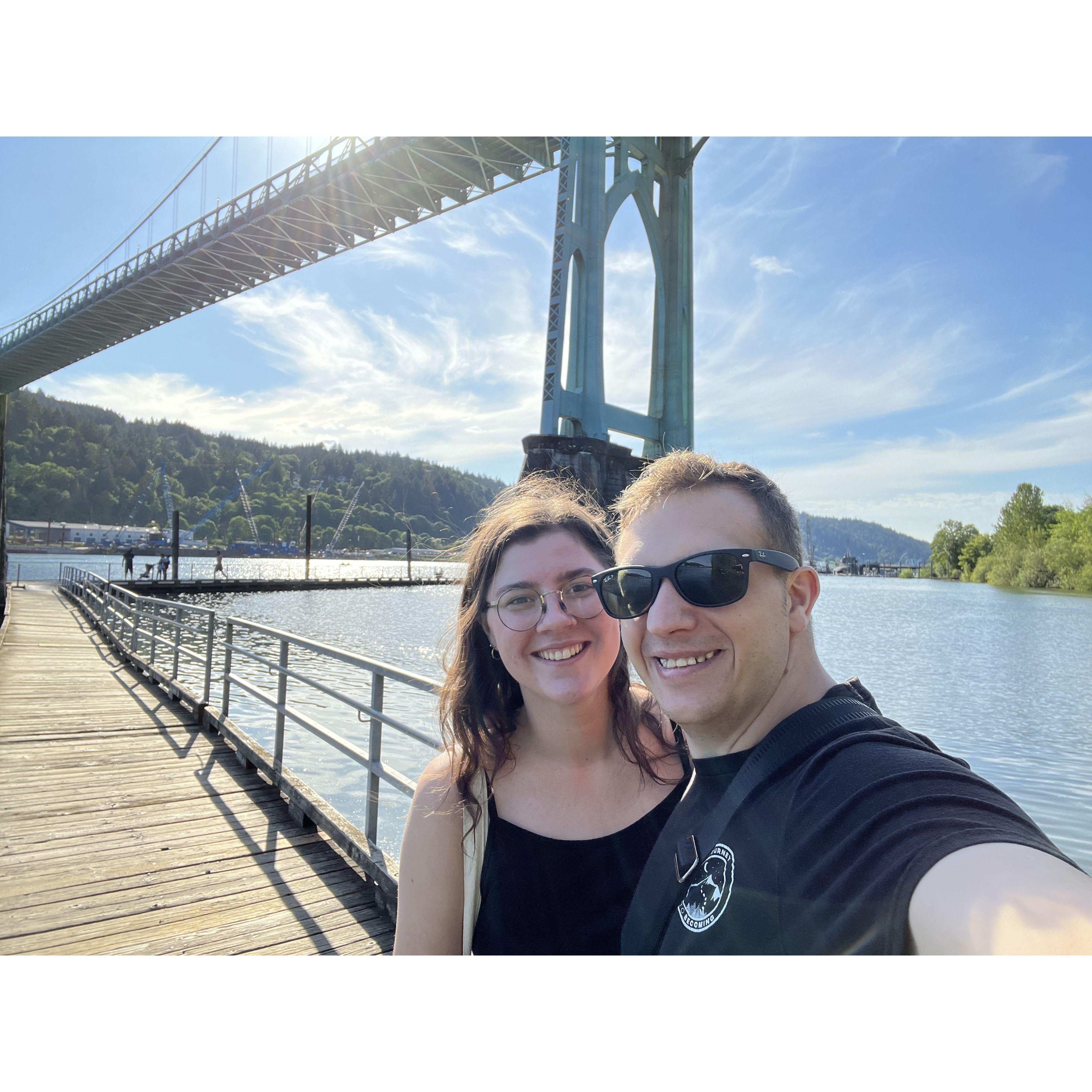 We love to visit parks, walk, talk, and people watch.