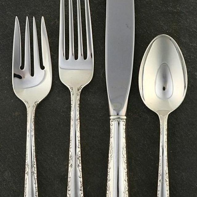4 Piece Place Size Setting Camellia (Sterling, 1941-1942,No Monos) by Gorham Silver