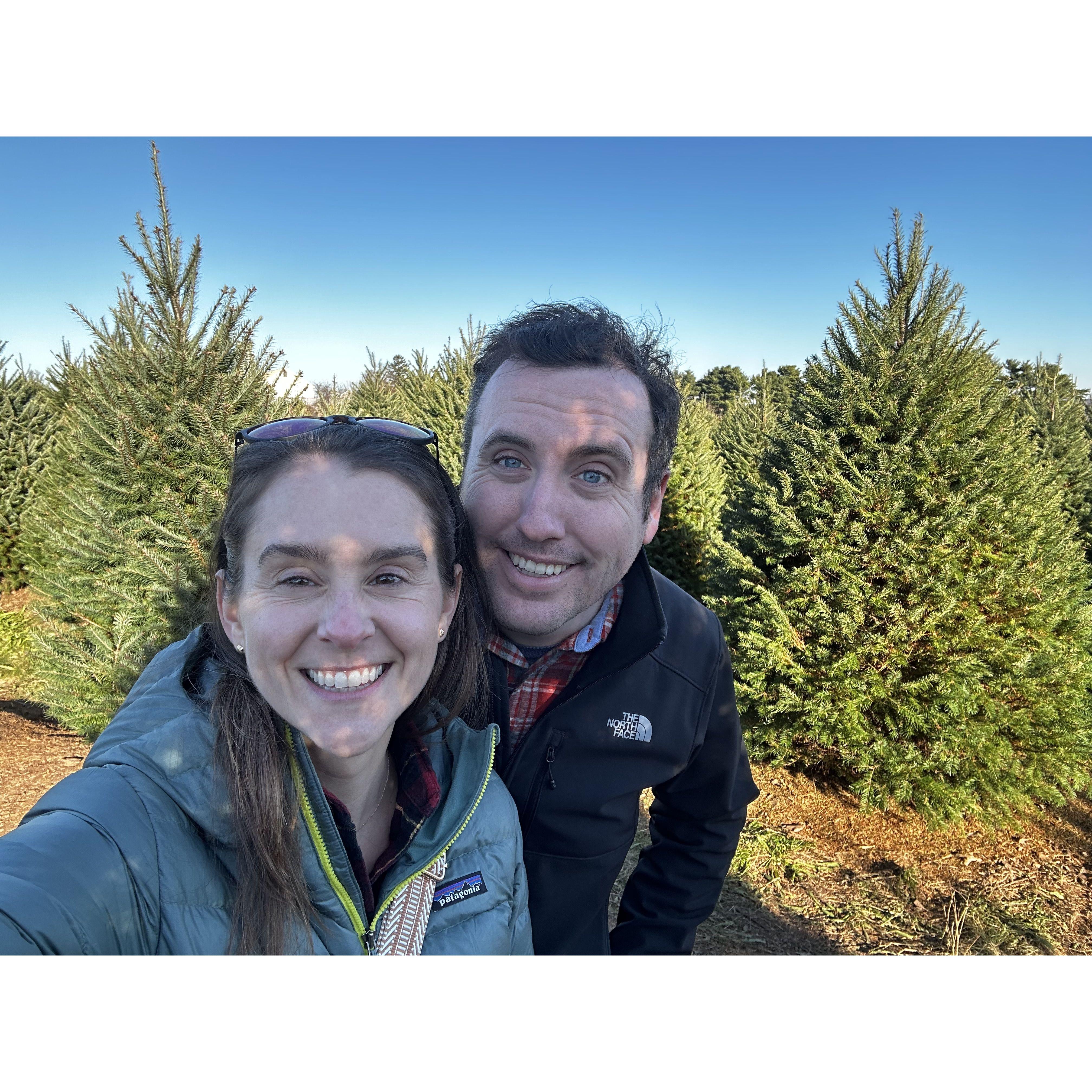 Picking out our first Christmas tree