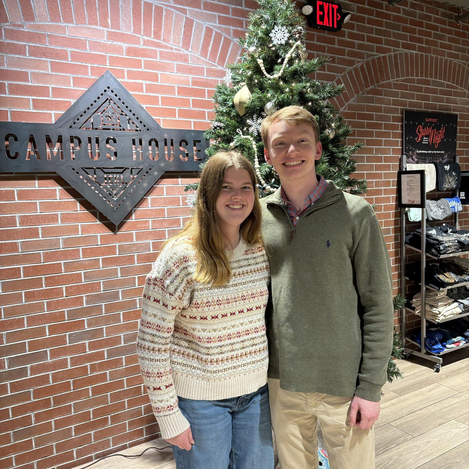 Our first ‘couple’ picture at the Campus House Christmas Service, December 2023.
