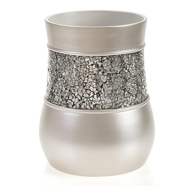 Creative Scents Bathroom Trash Can (7.75"x 7.75"x 10') – Decorative Wastebasket- Durable Waste Paper Baskets- Space Friendly Bath Rubbish Dust Bin- for Elegant Shower Décor