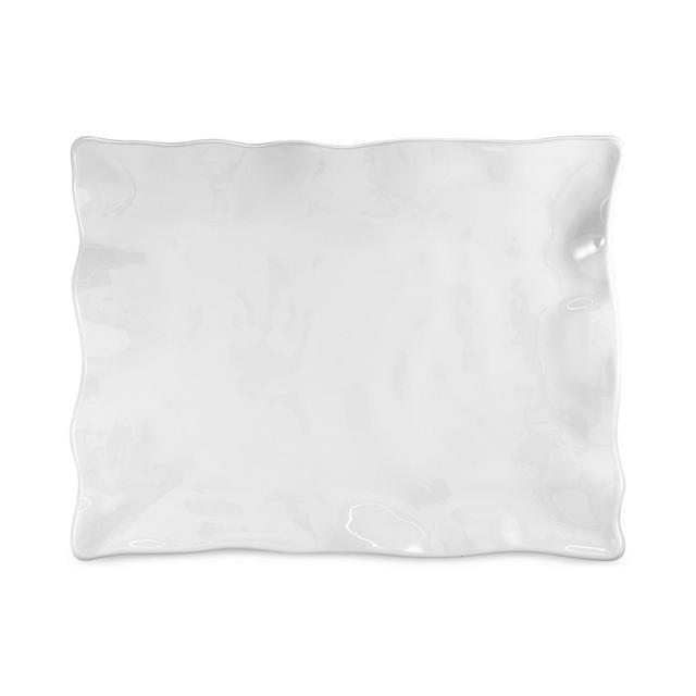 Q Squared Ruffle Melamine 15" x 12" Small Rectangular Serving Platter