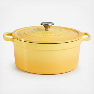 Martha Stewart Collection - 6 qt. Enameled Cast Iron Round Dutch Oven
