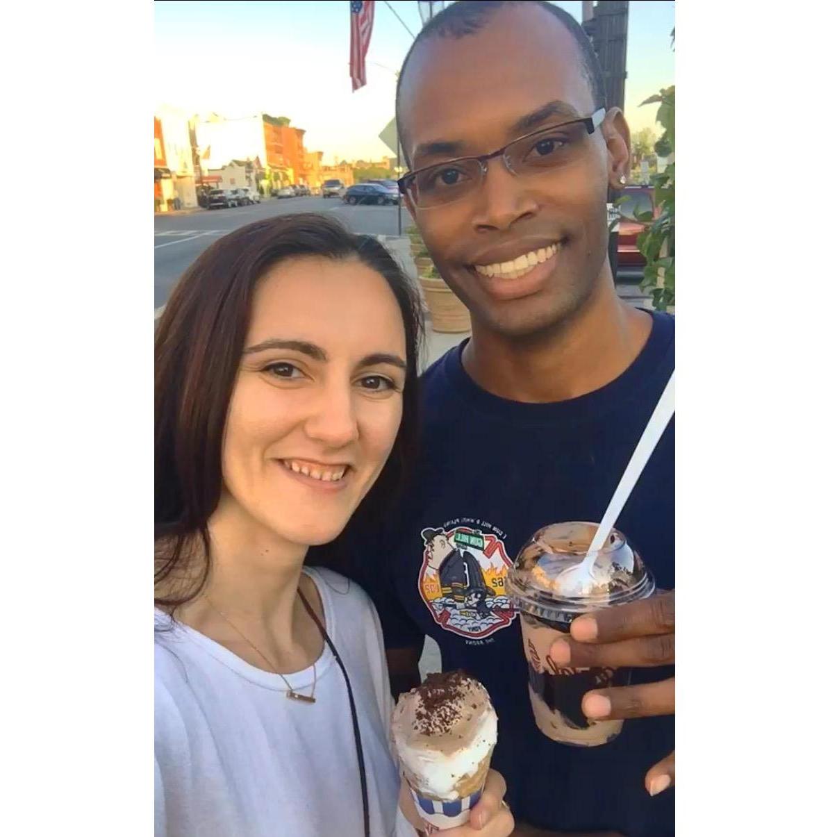 Our summertime walks that usually ended in ice cream or espresso