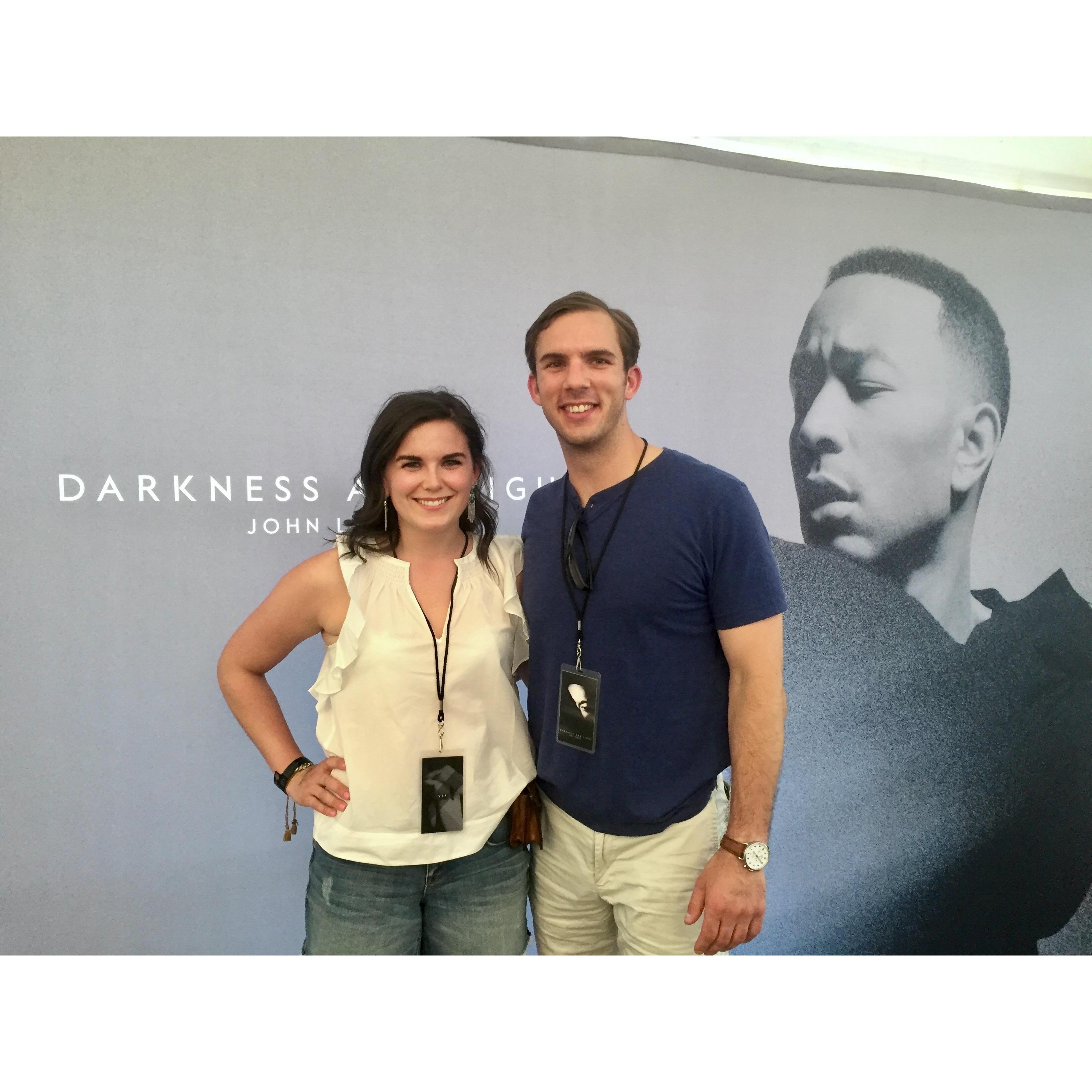Rachel's 26th birthday celebration at the Darkness and Light John Legend concert at Ravinia. Chas suprised Rachel with VIP section seats which included a Q & A with John before the concert!