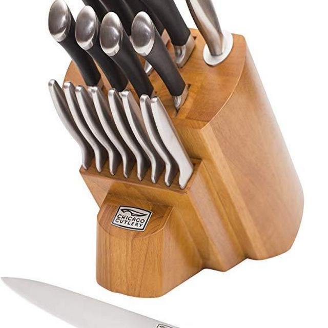 Chicago Cutlery 1119644 Cutlery Fusion 18pc Block Set, 18 Pieces, Stainless Steel