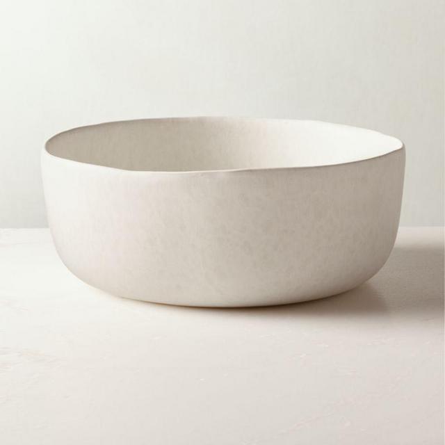 Drift Reactive Ivory Serving Bowl