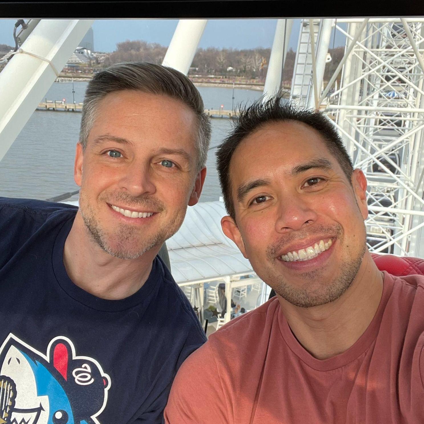 Riding the ferris wheel at National Harbor, MD.