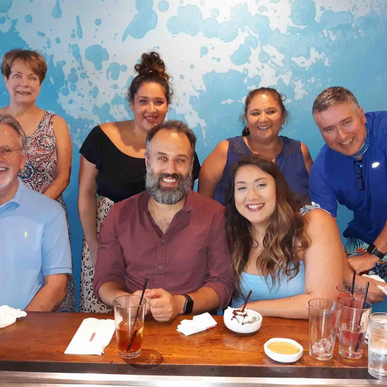 Having family lunch at Benihana for Alyssa's birthday