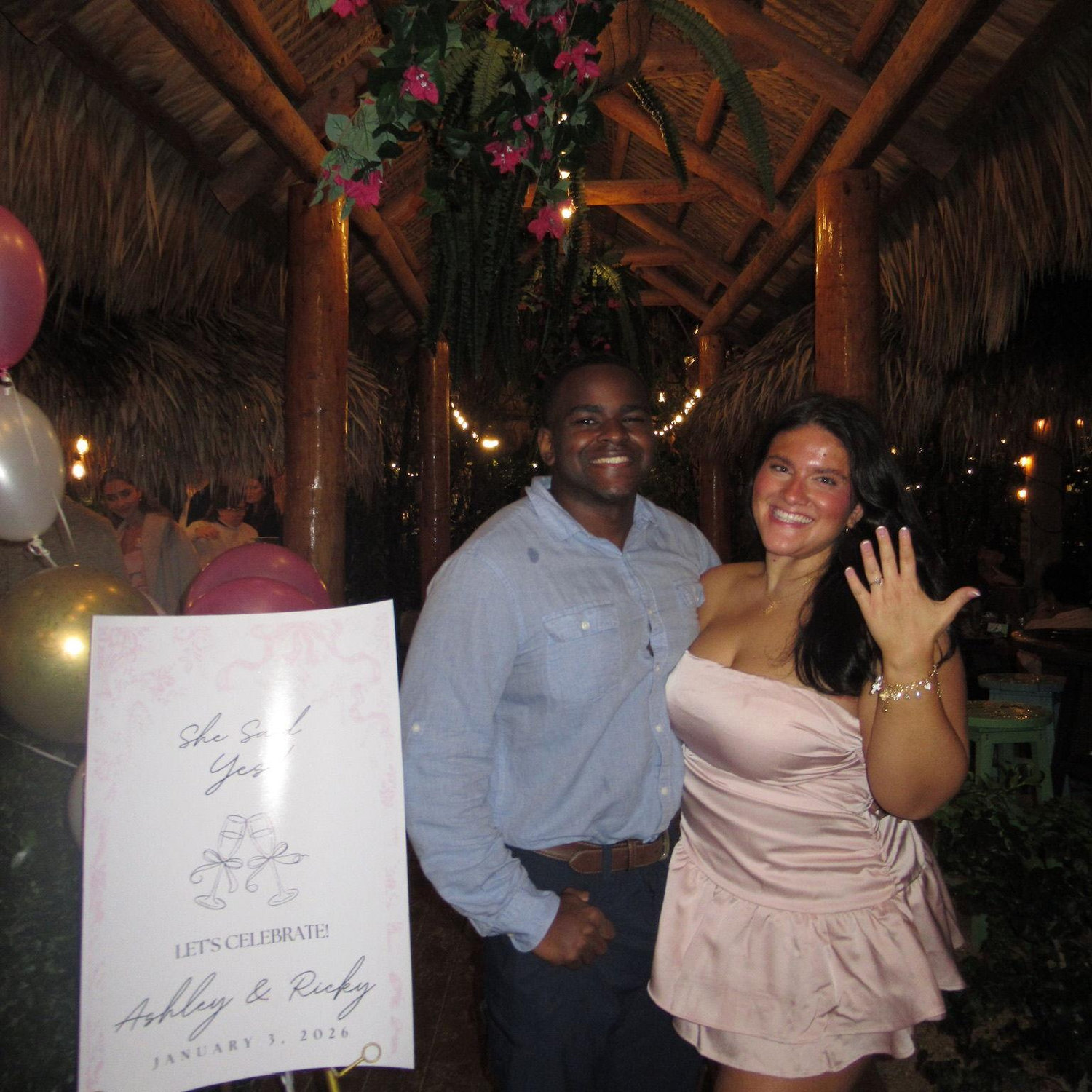 The night we got engaged, Ricky surprised Ashley with an after-party with all of her friends and family.