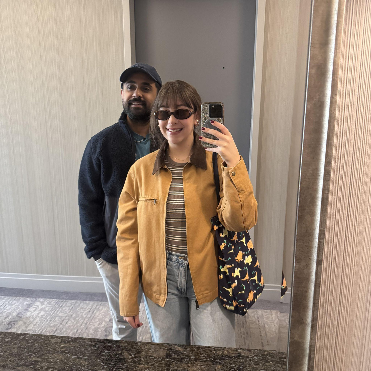 hallway mirror selfie is a must