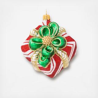 Berry & Thread Red & White Stripe Present Ornament