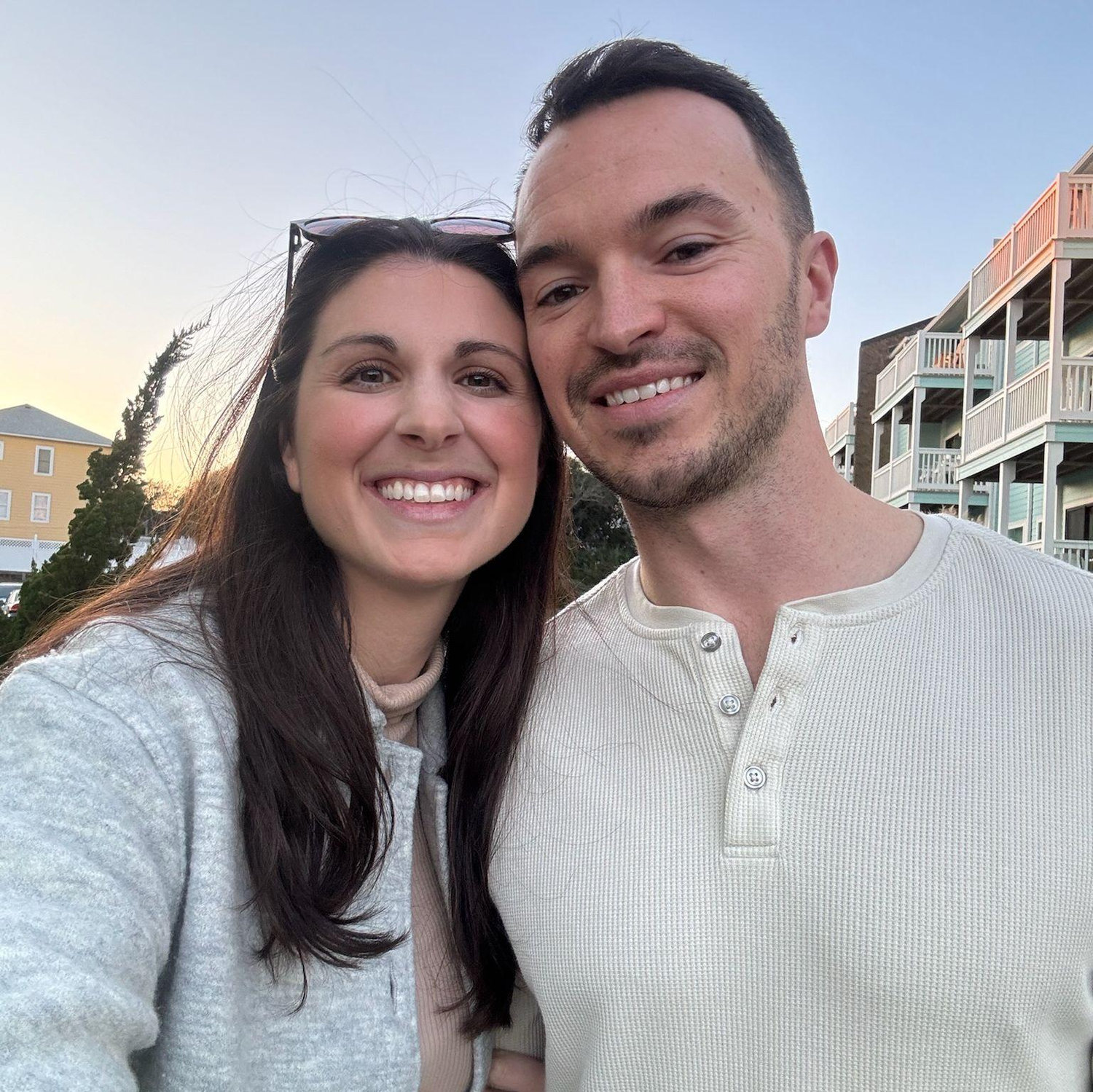 Moments before Derrick proposed...Felicia had no clue and just thought they were going down to the beach to watch the sunset and take some family photos...