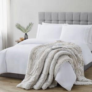 Christian Siriano Snow Leopard Gift Boxed Throw - Neutral