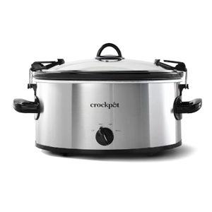 Crock-Pot SCCPVL600S Cook' N Carry 6-Quart Oval Manual Portable Slow Cooker, Silver