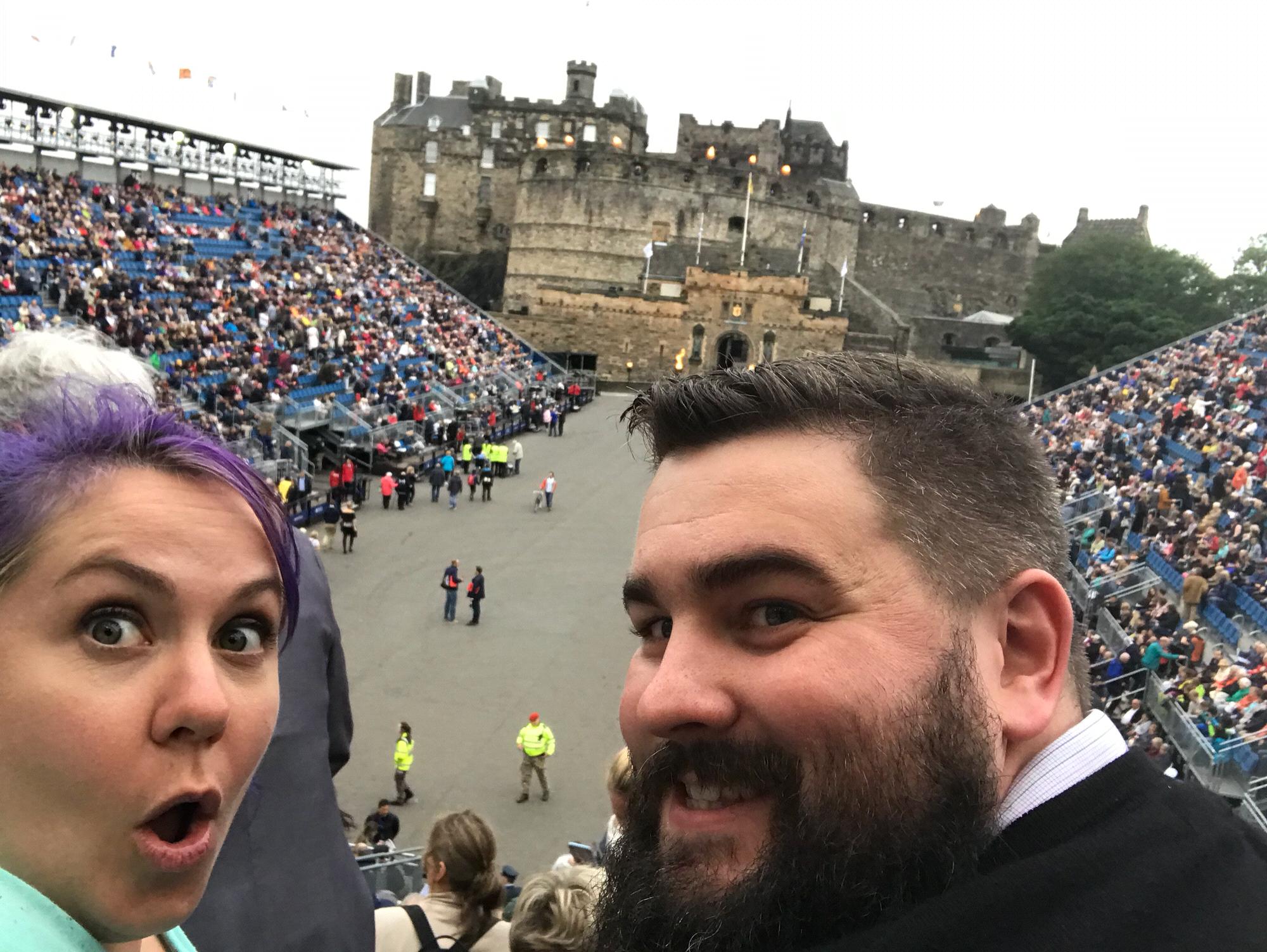 At Edinburgh Castle watching the Tatoo! 2018
