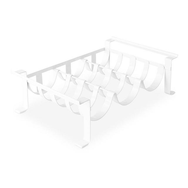 White Powder Coat Fridge Organization Wine Rack, Powder Coated Metal