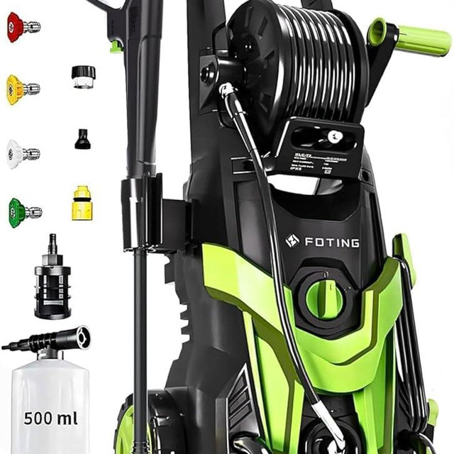 4500 MAX PSI P*ressure Washer 2026 NEW, 4 N*ozzles and F*OAM C*annon, P*ower Cleaner (Yellow)