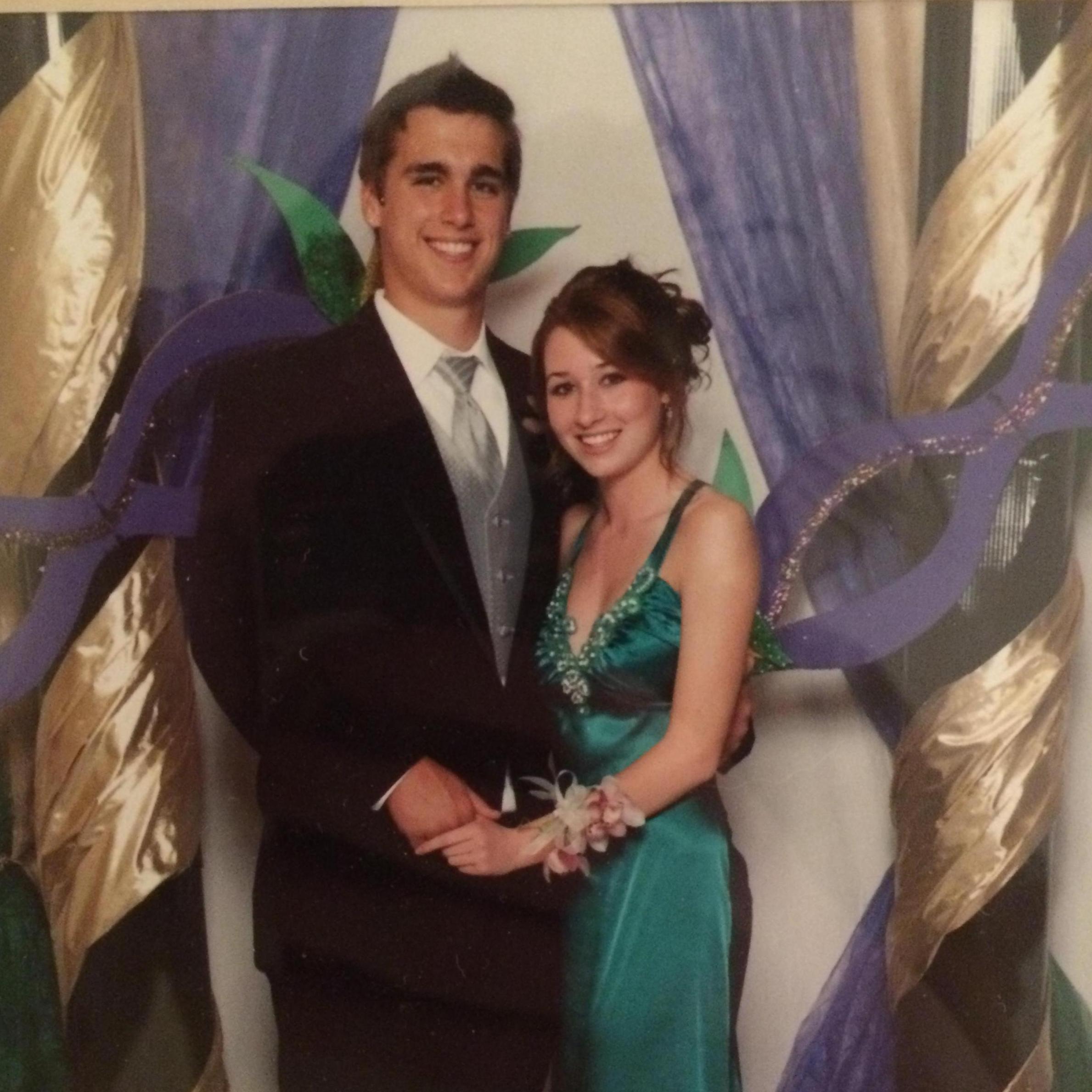 Babies at prom. Back when chris had "hershey kiss hair" and would bring Katie bags of her fav candy to her locker almost daily. He didn't yet know that she hoards candy and already had a backpack full