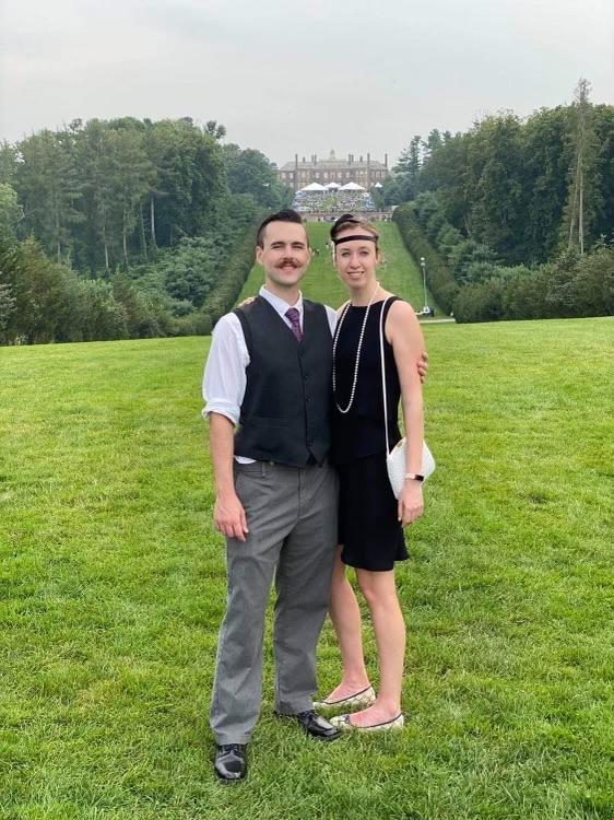 At the Crane Estate 1920s party, John got many compliments on his mustache