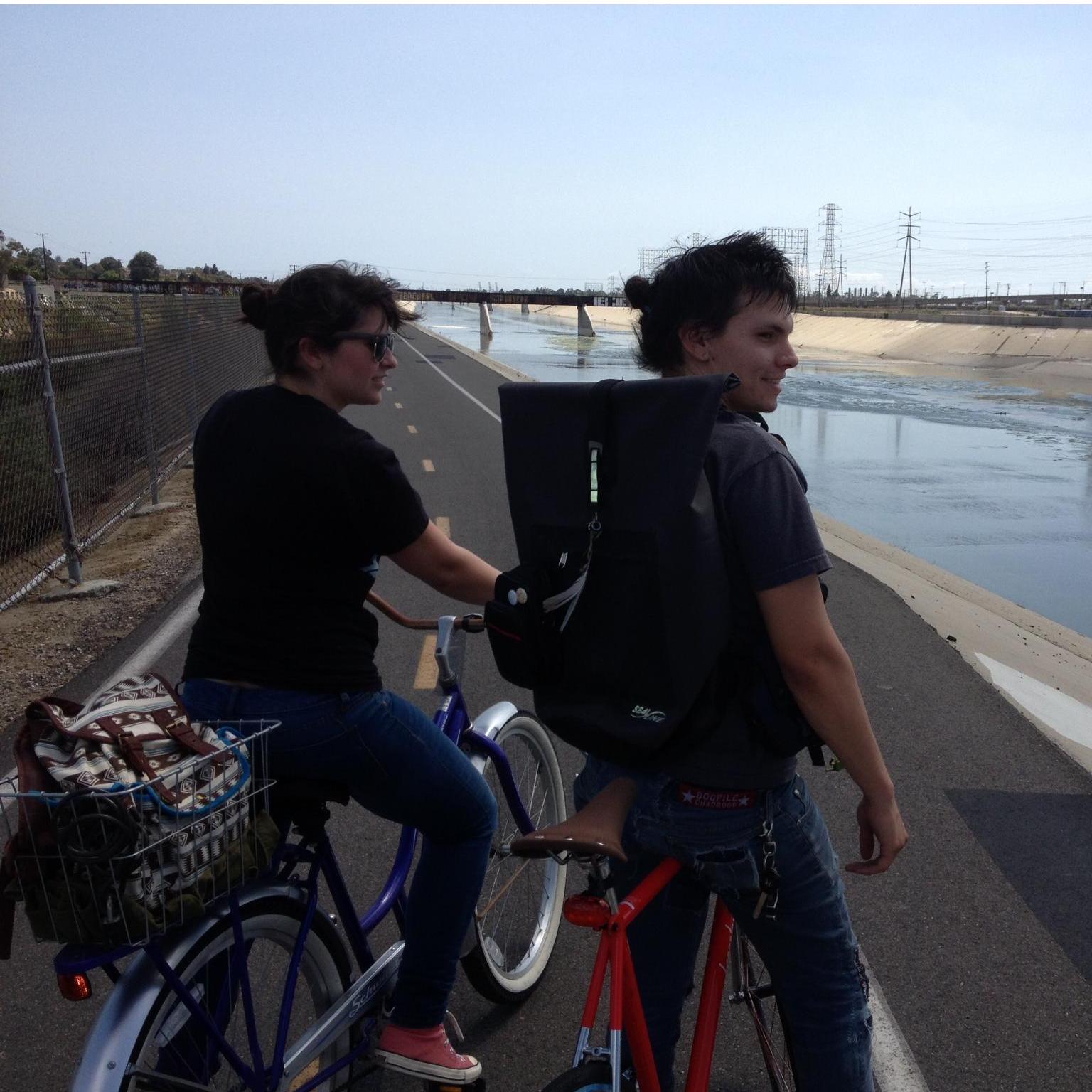 That one time we biked to Long beach on the river bed, March 2013