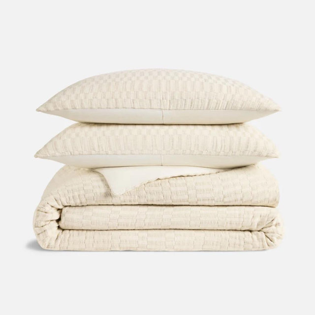 Woven Checkerboard Duvet Set