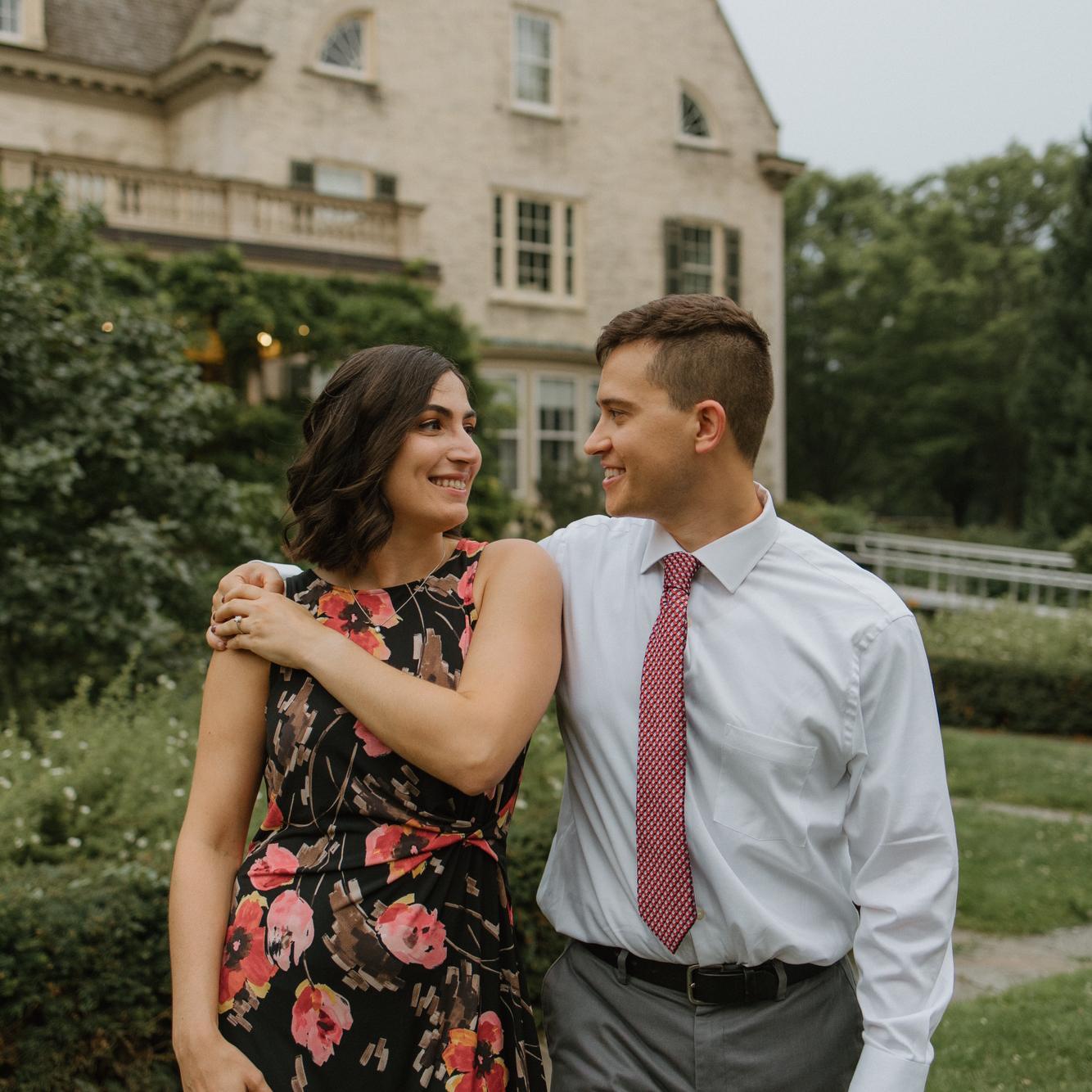 Engagement photos at the George Eastman House, July 2023