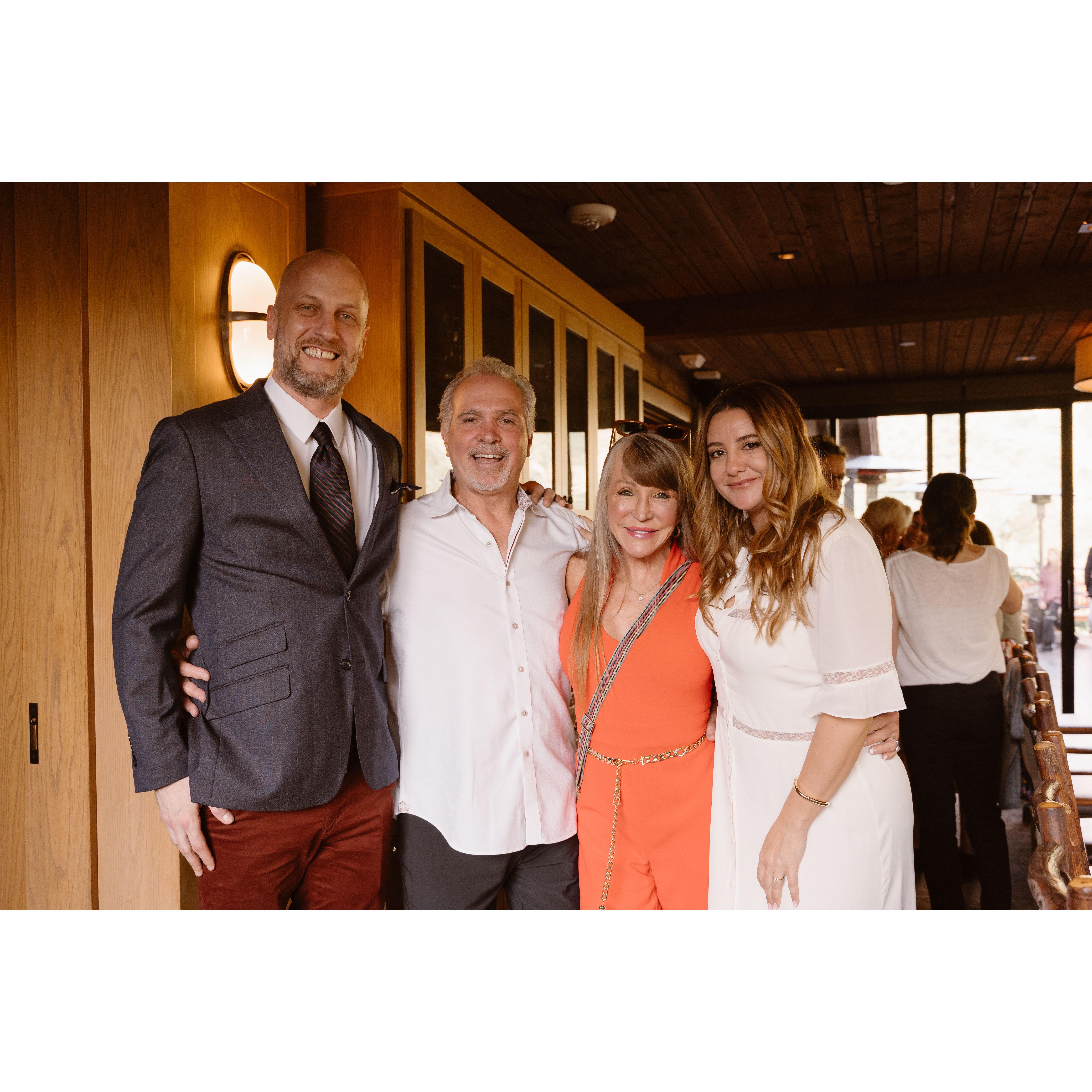 Shawn with his future in-laws: Rich, Cailan's father, and her stepmother, Suzanne