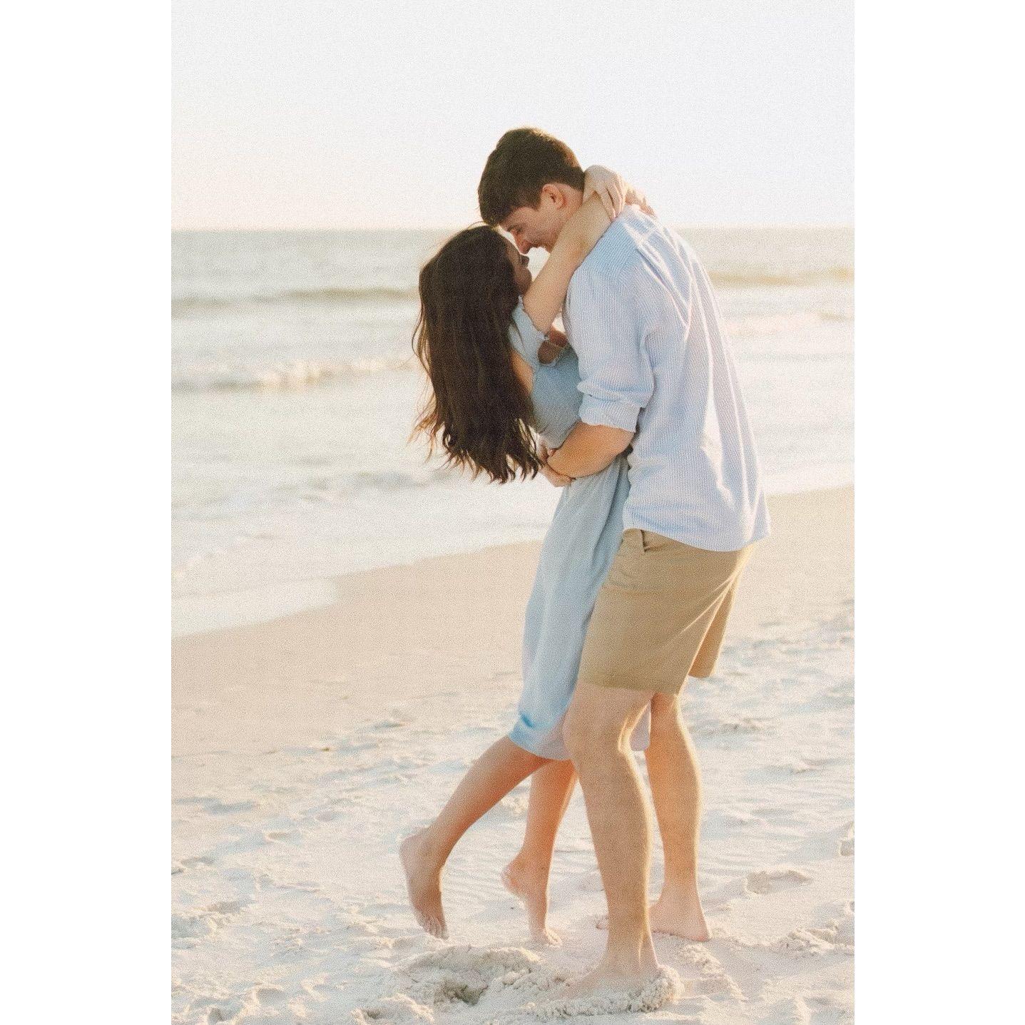 Ryan proposed on the beach in Gulf Shores during a photoshoot Jadyn had planned for them! This is one photo captured during the shoot!