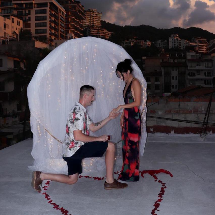 Getting engaged in Puerto Vallarta at Jazzy’s families house!