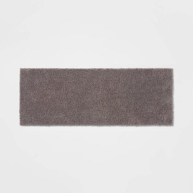 22"x60" Antimicrobial Bath Runner Dark Gray - Total Fresh