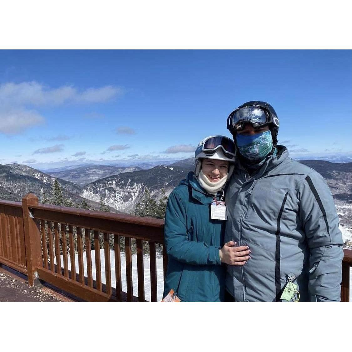 Skiing Stowe March 2021