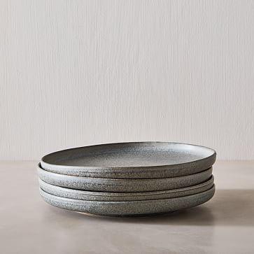 ICE WHITE Set of 8 Kanto Stoneware Salad Plate Sets