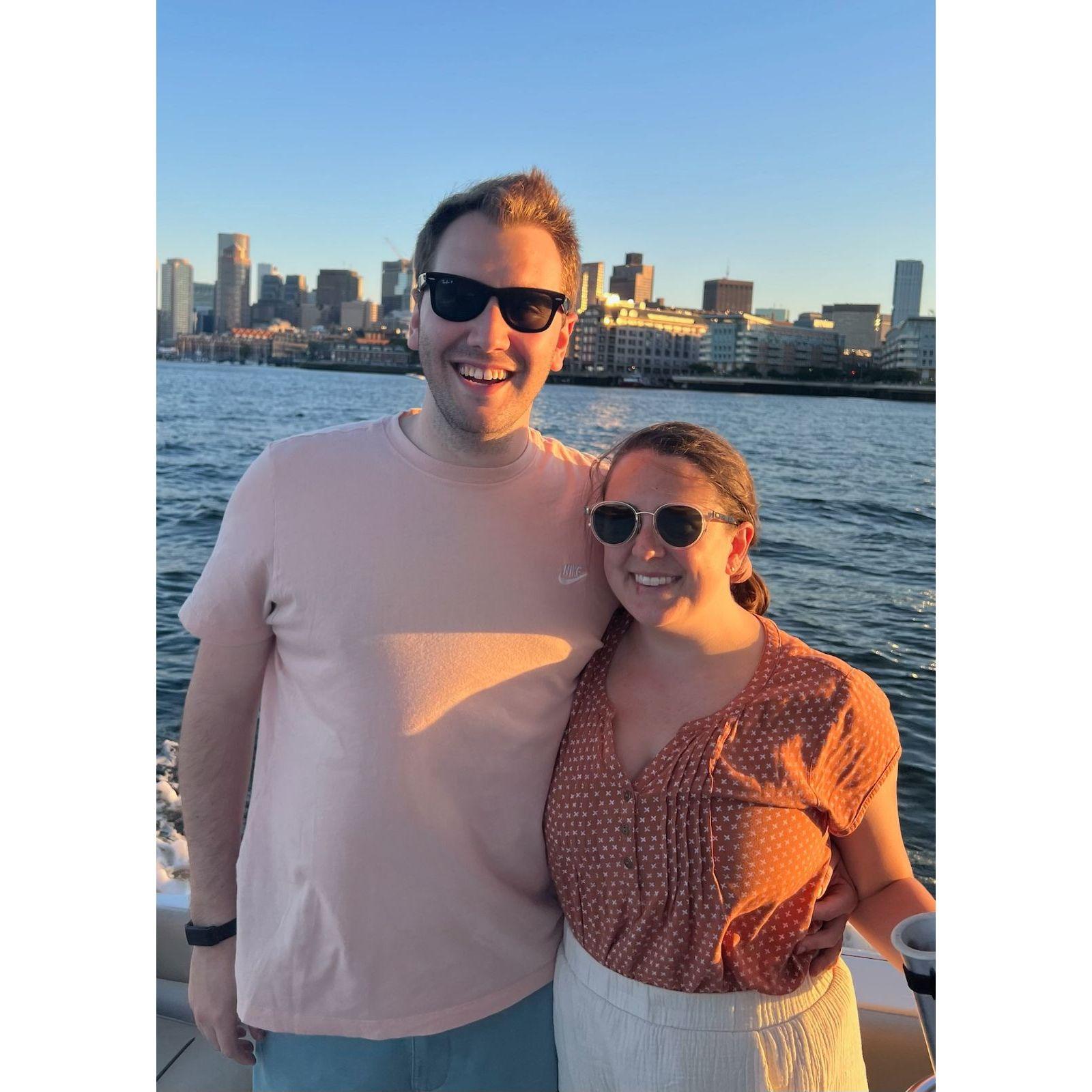 Having fun on the Boston Harbor