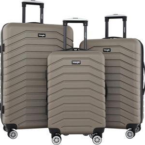 Wrangler Tahoe 3 Piece Spinner Luggage Set, Desert Taupe