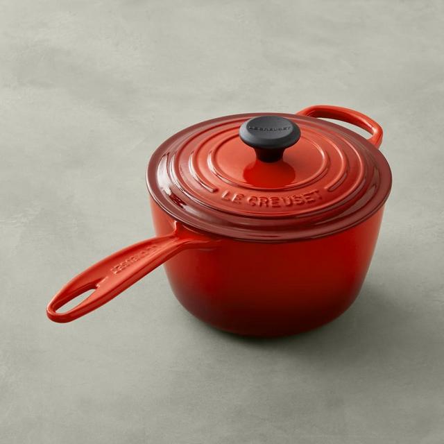 Le Creuset Signature Cast-Iron Saucepan, 2 1/4-Qt., Red