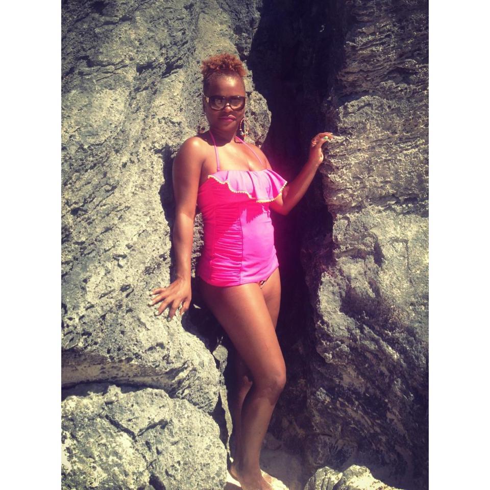 At the beach in Bermuda