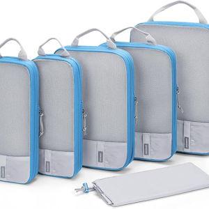 BAGSMART 6 Set/4 Set/2 Set Compression Packing Cubes for Travel, Lightweight Vacation Travel Essentials, Travel Accessories for Suitcase Organizer Bags Set, Durable Luggage Organizer Travel Bags